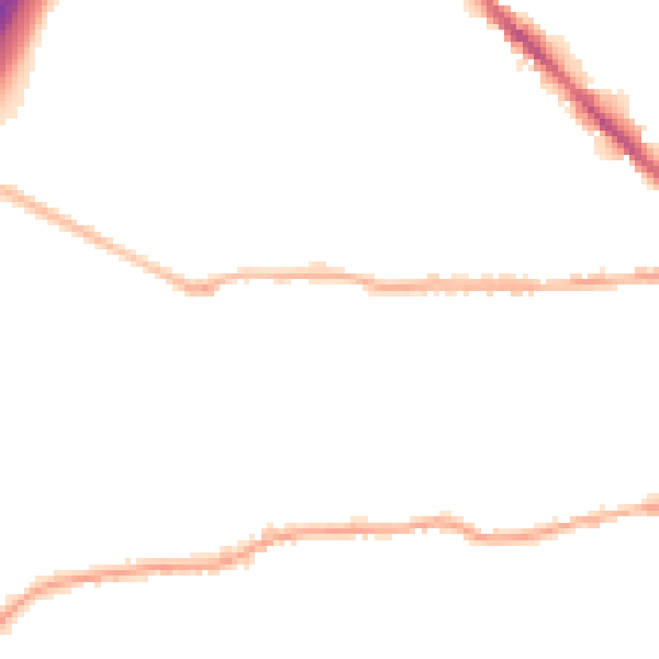 Night-time road noise heatmap for BD19 3DY