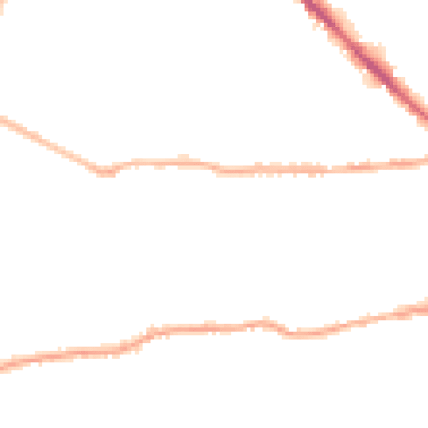 Night-time road noise heatmap for BD19 3ET