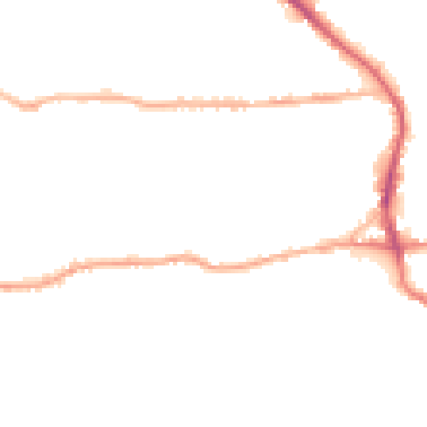 Night-time road noise heatmap for BD19 3HE