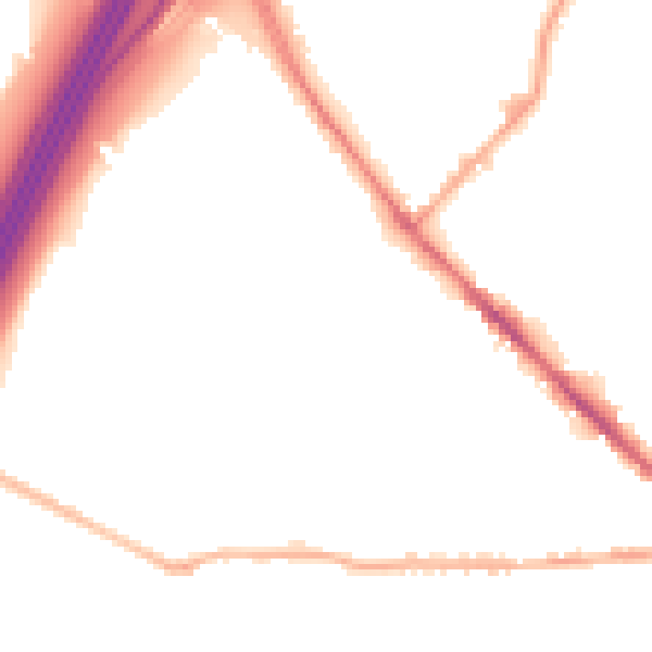 Night-time road noise heatmap for BD19 3TR