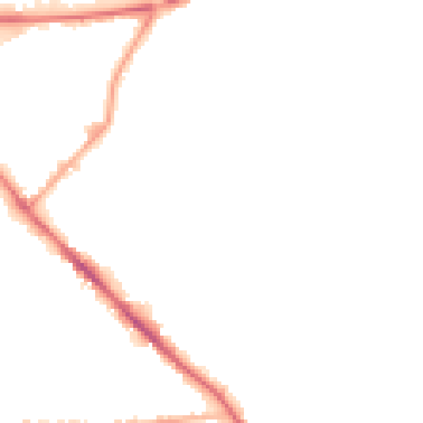 Night-time road noise heatmap for BD19 4EP