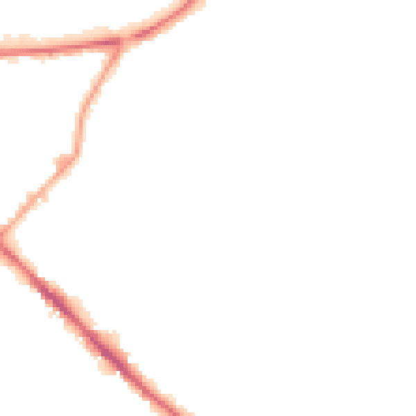 Night-time road noise heatmap for BD19 4ES