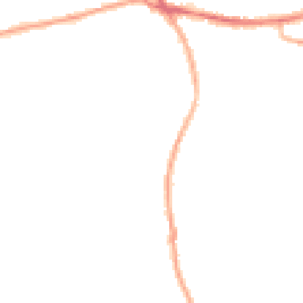 Night-time road noise heatmap for BD19 4HF