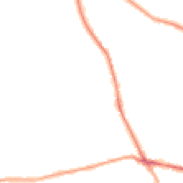 Night-time road noise heatmap for BD19 4LR