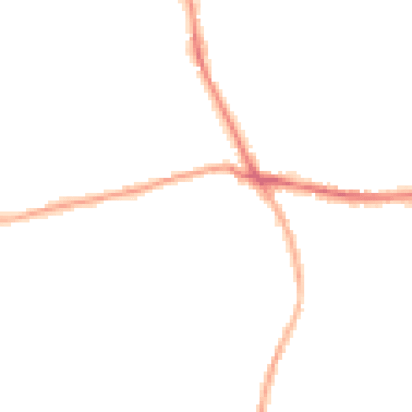 Night-time road noise heatmap for BD19 4NQ