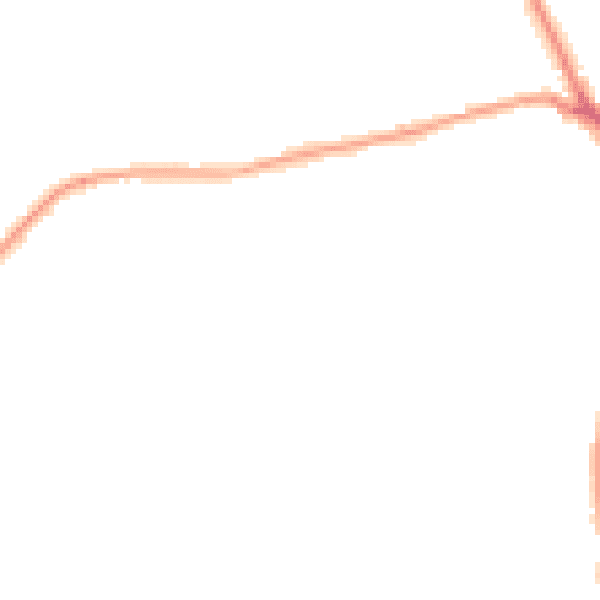 Night-time road noise heatmap for BD19 4NX