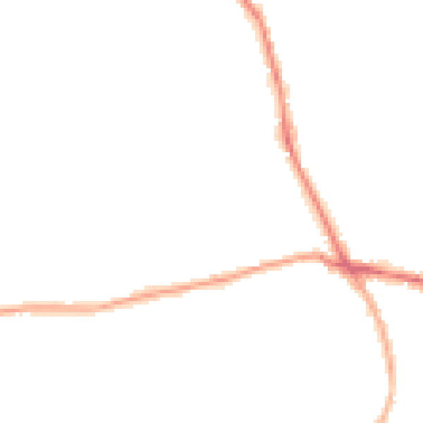 Night-time road noise heatmap for BD19 4NY
