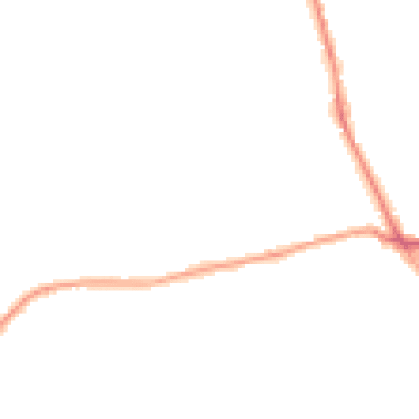 Night-time road noise heatmap for BD19 4PF