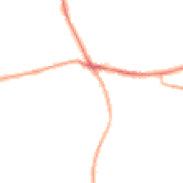 Night-time road noise heatmap for BD19 4QG