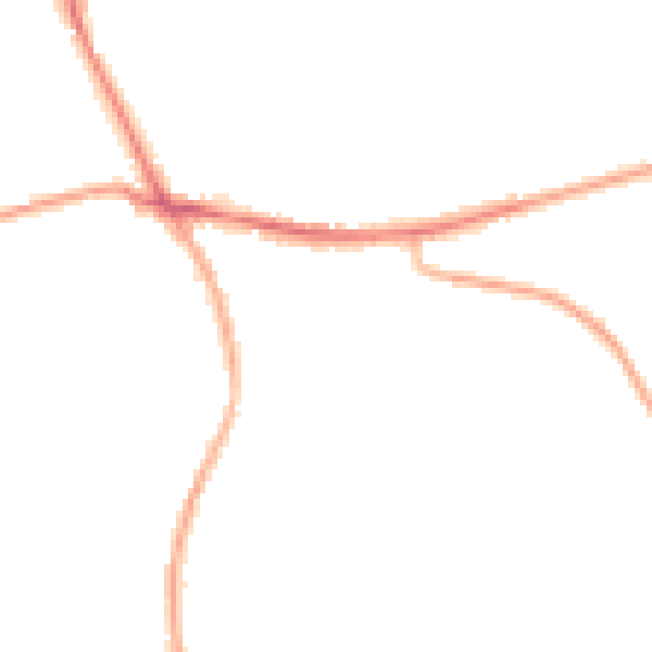 Night-time road noise heatmap for BD19 4QX