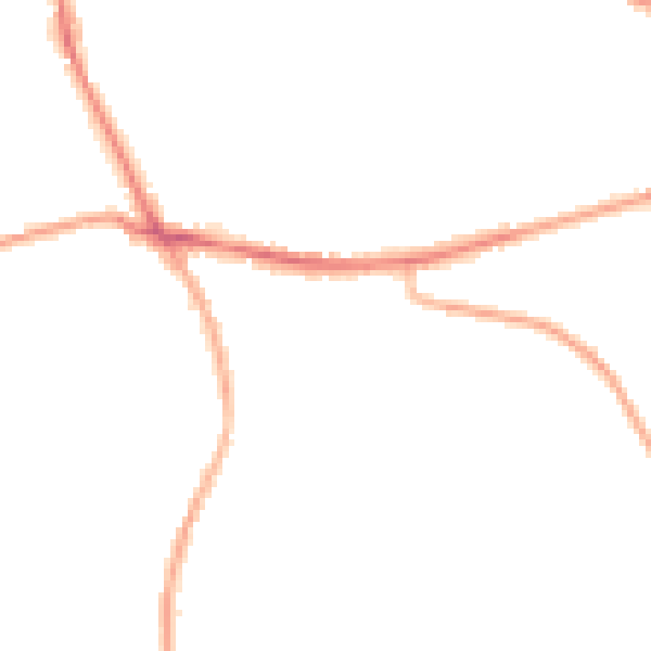 Night-time road noise heatmap for BD19 4QY