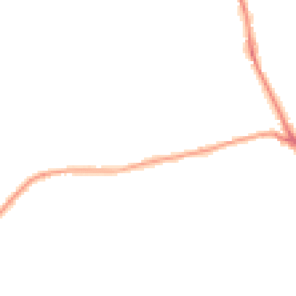Night-time road noise heatmap for BD19 4SL