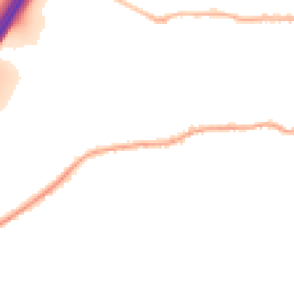 Night-time road noise heatmap for BD19 5EJ