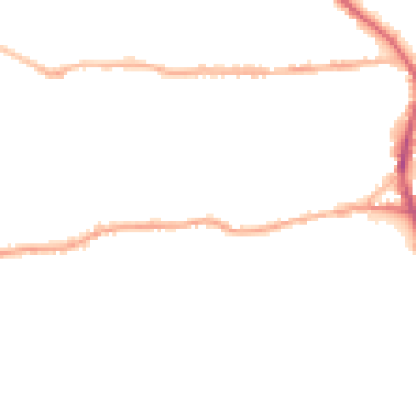 Night-time road noise heatmap for BD19 5HQ