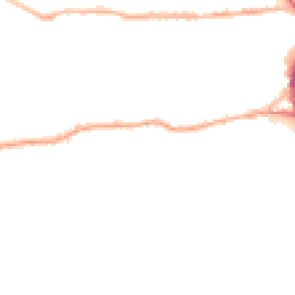 Night-time road noise heatmap for BD19 5HW