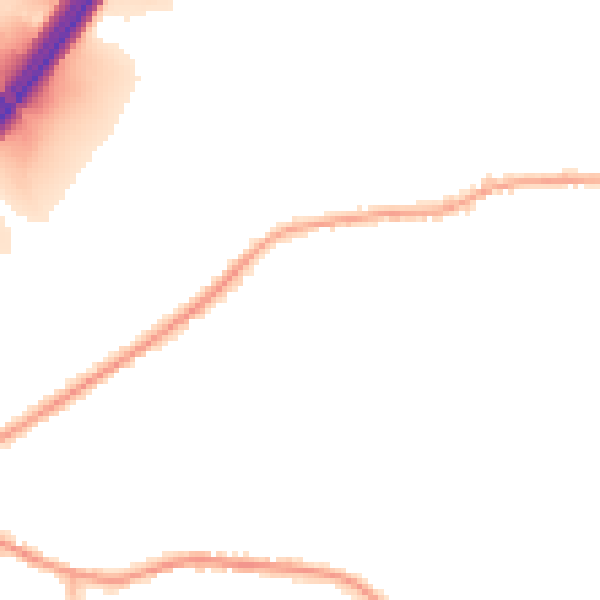 Night-time road noise heatmap for BD19 6AH