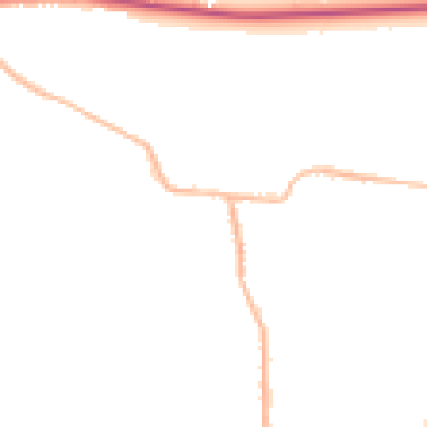 Night-time road noise heatmap for BD19 6AX