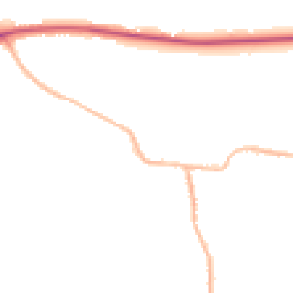 Night-time road noise heatmap for BD19 6DZ