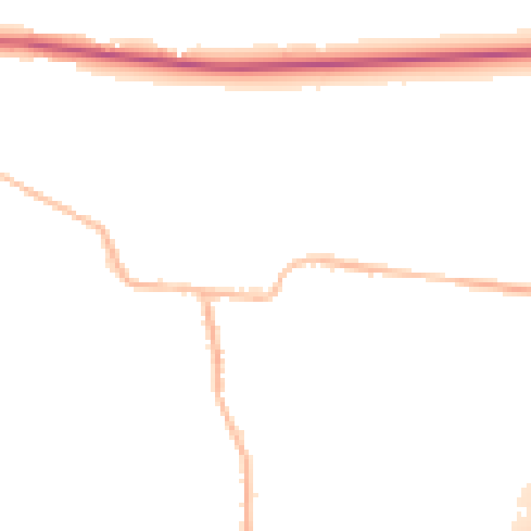 Night-time road noise heatmap for BD19 6HD