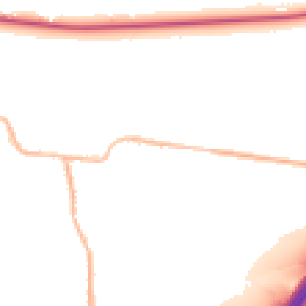 Night-time road noise heatmap for BD19 6HJ