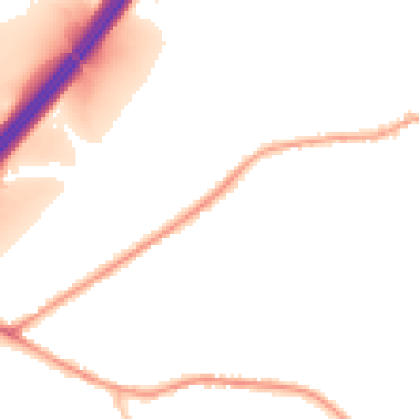 Night-time road noise heatmap for BD19 6JL