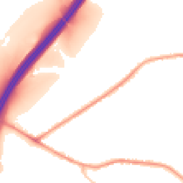 Night-time road noise heatmap for BD19 6JR