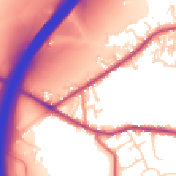 Daytime road noise heatmap for BD19 6LB