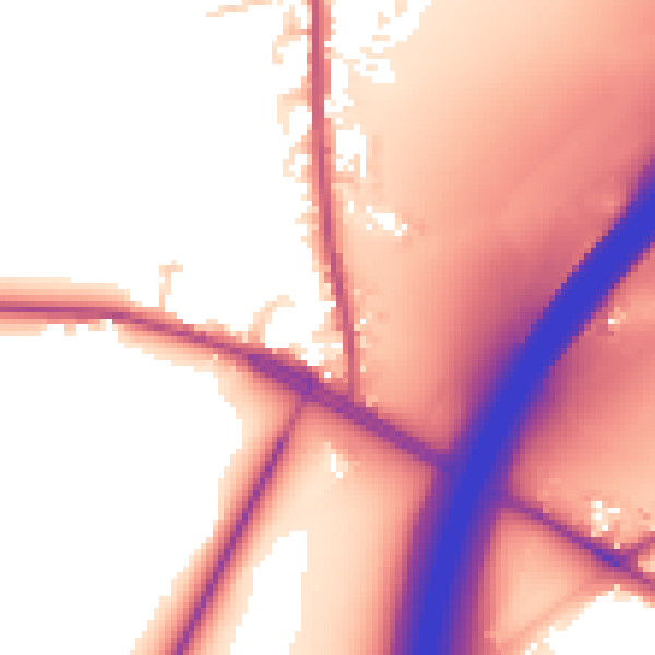 Daytime road noise heatmap for BD19 6LU