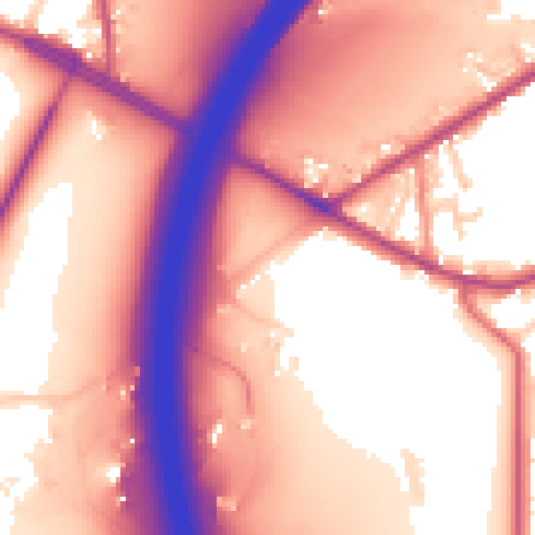 Daytime road noise heatmap for BD19 6LW