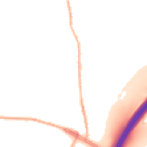 Night-time road noise heatmap for BD19 6LZ