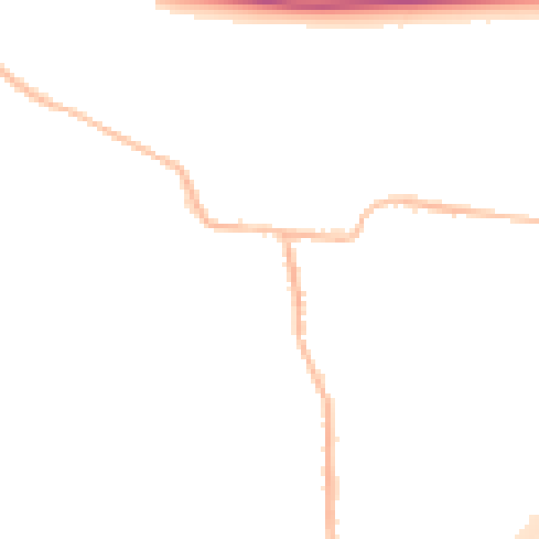 Night-time road noise heatmap for BD19 6NA