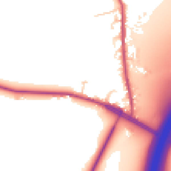 Daytime road noise heatmap for BD19 6PF