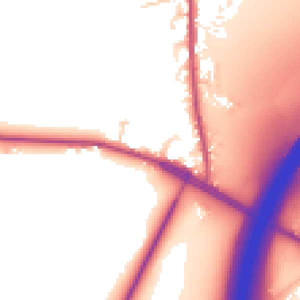Daytime road noise heatmap for BD19 6PW