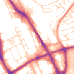 Daytime road noise heatmap for BD2 1AL