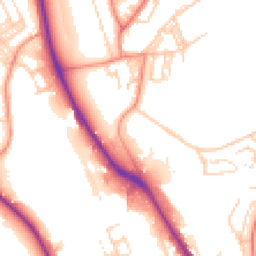 Daytime road noise heatmap for BD2 1AS