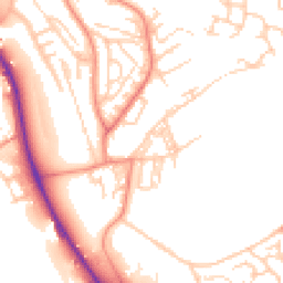Daytime road noise heatmap for BD2 1BE
