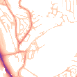 Daytime road noise heatmap for BD2 1BJ