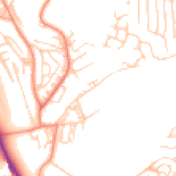 Daytime road noise heatmap for BD2 1BQ
