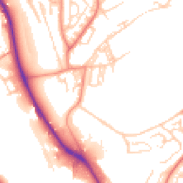 Daytime road noise heatmap for BD2 1BY