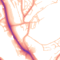Daytime road noise heatmap for BD2 1DG