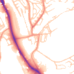 Daytime road noise heatmap for BD2 1DH