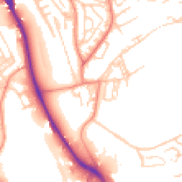 Daytime road noise heatmap for BD2 1DJ