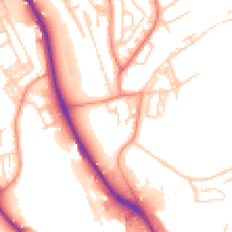 Daytime road noise heatmap for BD2 1DN