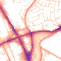 Daytime road noise heatmap for BD2 1DS