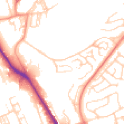 Daytime road noise heatmap for BD2 1DU