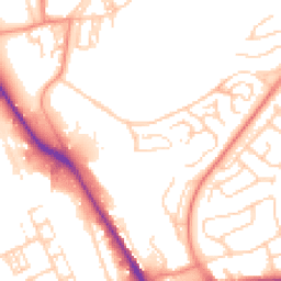 Daytime road noise heatmap for BD2 1DW