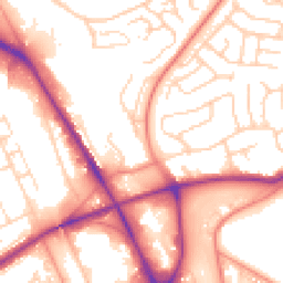 Daytime road noise heatmap for BD2 1DY