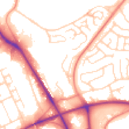 Daytime road noise heatmap for BD2 1EB