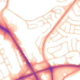 Daytime road noise heatmap for BD2 1ED