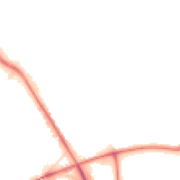 Night-time road noise heatmap for BD2 1ED